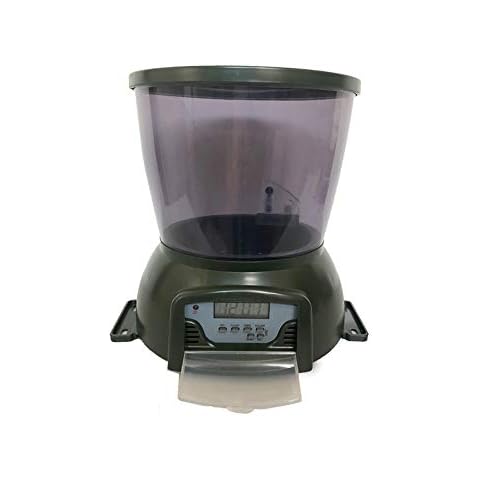 Sobotoo Automatic Pond Feeder 4.5L Large Capacity Digital Fish Feeder with Programmable Feeding Schedule for Garden Pond Fish Tank Aquarium Cover