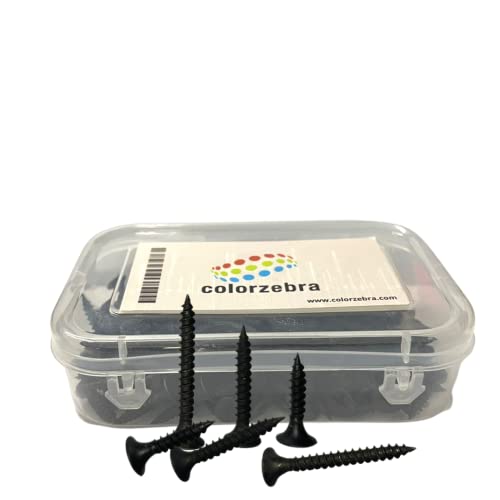 Image of Color Zebra Drywall Screws Assorted Sizes 0.75inch (19mm) / 1inch (25mm) / 1.25inch (32mm) Pack - 300 pcs (100 each Size)