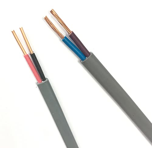 Image of Mabron Flat 2 core Copper Wires and Cables 1.5mm for Domestic and Industrial Electric Connections up to 1500 watts (Colour May Vary) 2 Meter