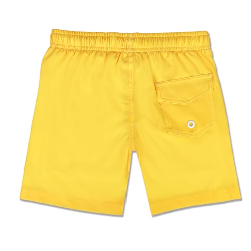 QRANSS Boys Swim Trunks with Compression Liner,No Mesh Anti-Chafing Comfy Swimming Trunks with Boxer Brief Liner,Size 6-203