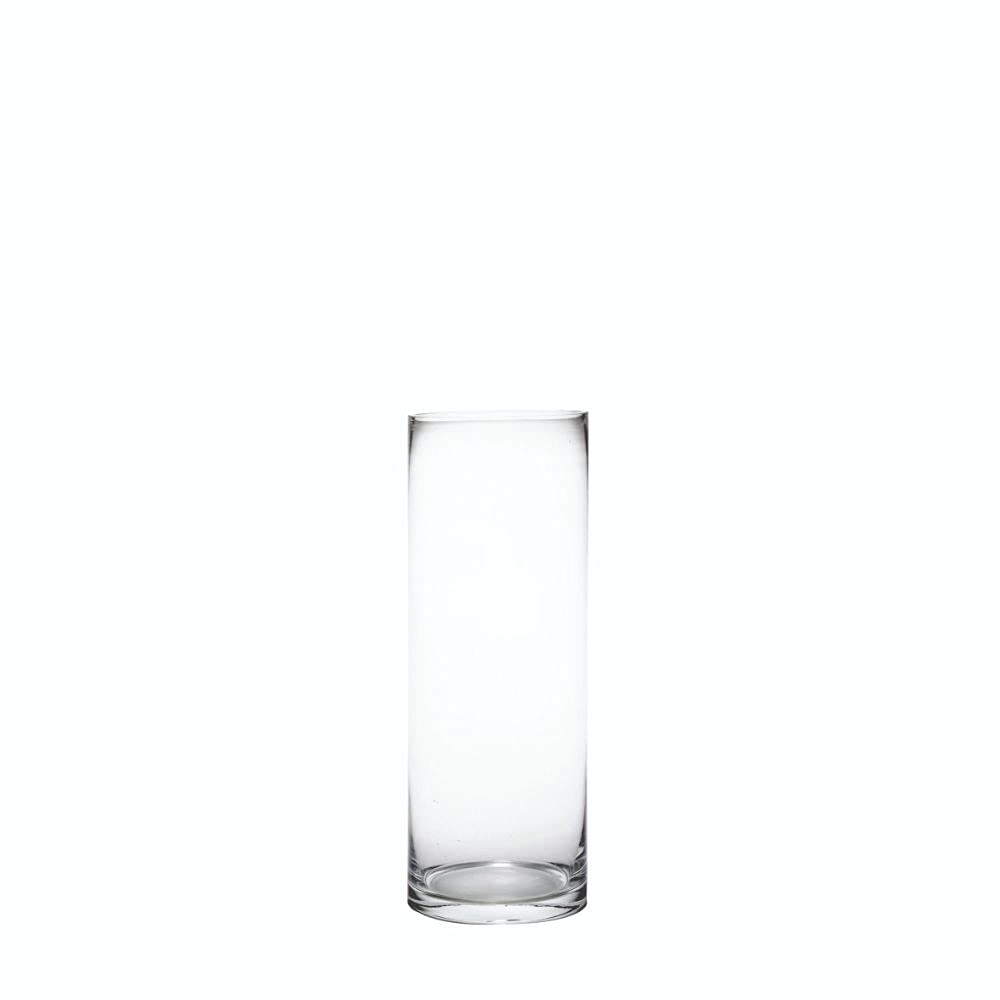 Floralcraft® 15cm x 40cm Clear Glass Cylinder Vase, Decorative Tall Flower Vase Plant Bud Container for Home Office Wedding Table Centerpiece