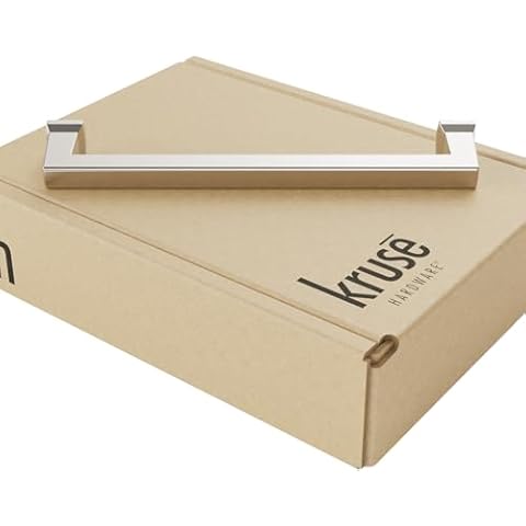 Kruse Hardware 30882 - (10-Pack) Conrad Door and Drawer Pull - 6in Center-to-Center, Brushed Satin Nickel Cover