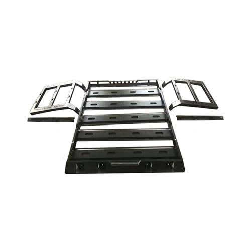 Barras Transversales para Jeep para Wrangler JL 18+ JL1087 Portaequipajes con Escaleras Laterales Soporte Superior para Equipaje Transportador Carga Superior Acero Negro Barras Techo Auto