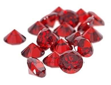 Oxyde de zirconium rond rouge grenat diamant taille brillant zircon