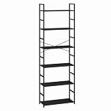 XINYF 棚 ラック おしゃれ 棚 スリム棚 ラック 棚 スリム シェルフ ラック 本棚 スリム B6-58.5-23.5-BLACK, ブラック
