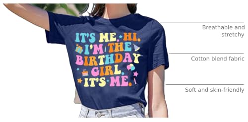 Image of Happy Birthday Shirts for Women Cute My Day My Way Birthday Girl T Shirt
