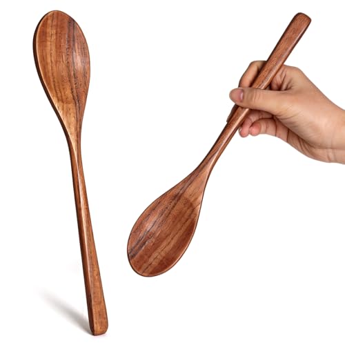 HANSGO Acacia Wood Cooking Spoons (2PCS 12-Inch)