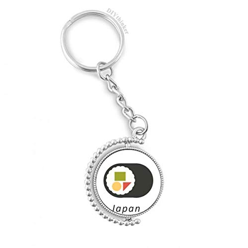 Key ring chain japonaise maki rotatif le cadeau idéal multicolore de 1,2x3,5 pouces