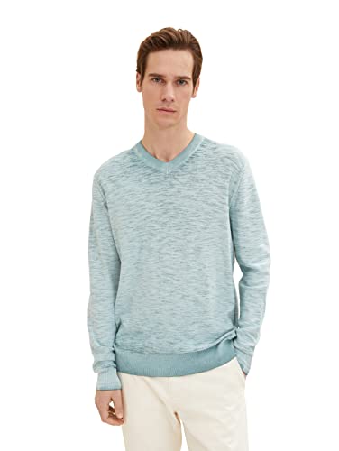 TOM TAILOR Herren 1034939 Pullover, 30105 - Deep Bluish Green, L