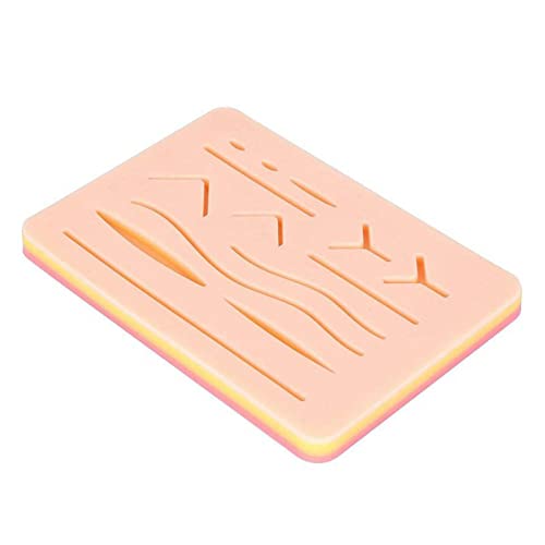 Suture Practice Pad, Silicone Skin Kit Portable High Simulation Skin Pad with 3 Layers for Wound Stitching Training