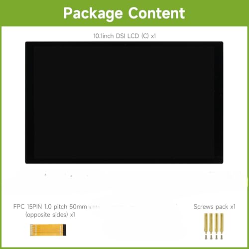 Image of waveshare 10.1inch Capacitive Touch Display Compatible with Raspberry Pi 5 /4B /3B+ /3A+, CM3 /3+ /4*, 1280x800, IPS, DSI Interface