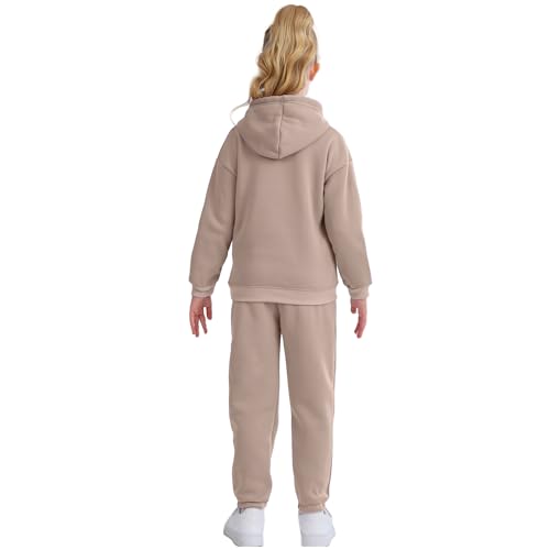 Girl's Hooded Suit Kids Pullover Sweatsuit and Jogging Pants Unisex Tracksuit for Age 1-13 Years Outfit2