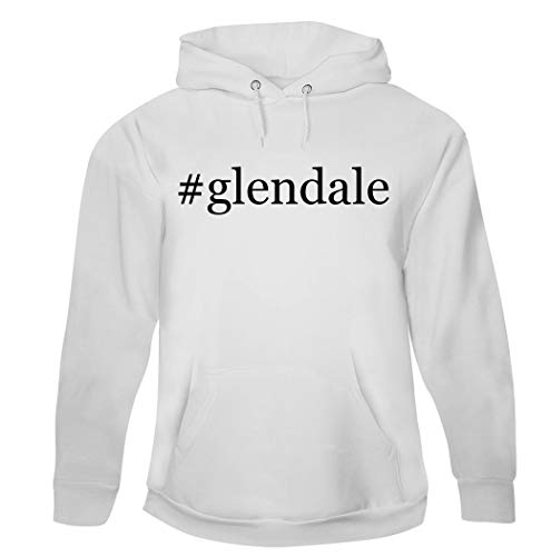 #glendale - Men's Hashtag Pullover Hoodie Sweatshirt, White, Medium