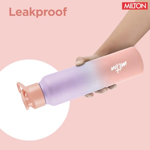 Image of MILTON Torino 1000 Stainless Steel Water Bottle, Leakproof Lid, Single Walled, ISI Certified I For School, Office, Gym I 980 ml, Purple & Pink