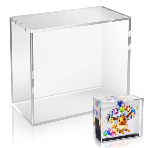 ETB Acrylic Display Case - Compatible with Pokemon Elite Trainer Box 5mm Thick Magnetic Stackable 99% UV Protection Clear Case for TCG Collectors