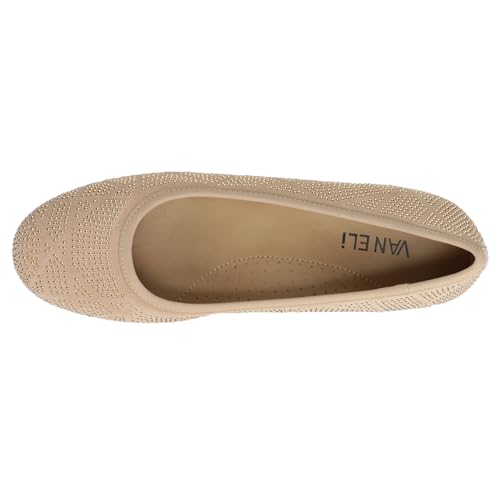 VANELi Womens Susan Studded Ballet Flats Casual - Beige4