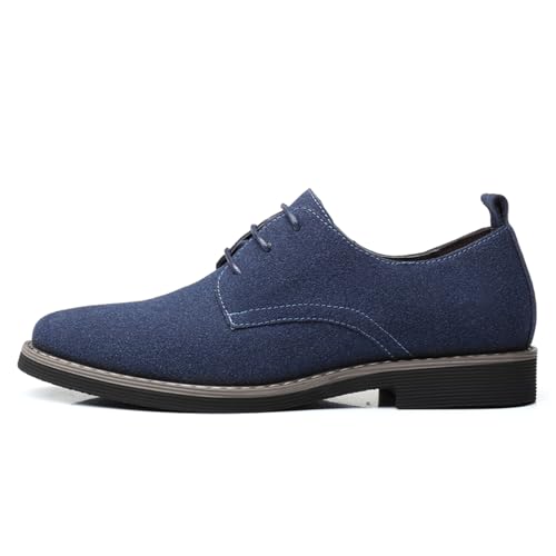 Mens Oxfords Shoes Classic Faux Suede Lace-Up Wedding Shoes Comfortable Business Walking Formal Dress Shoes for Men3