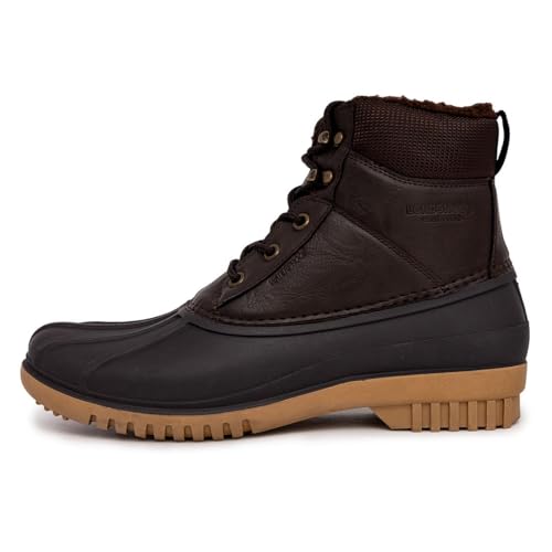 LONDON FOG Aspen Winter Boots for Men Waterproof Snow - Insulated Duck Mens Snow Boots or Rain Boots, Black Tan or Brown, Size 7 to 15 Medium and Extra Wide Widths2