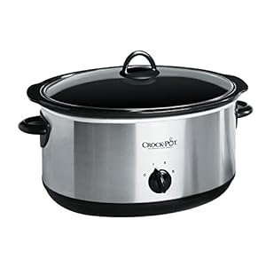 Crockpot scv803 ss 8 quart manual slow cooker with 16 oz little dipper food warmer stainless steel  urban country home decor