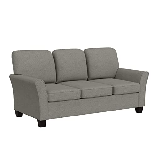 Hillsdale Lorena Modern Upholstered Sofa Fabric Couch, Gray