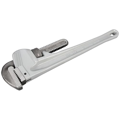 Image of Performance Tool W2118 18 in. Aluminum Pipe Wrench | Precision milled and drop forged steel jaws. Strong and lightweight aluminum handle. Essential plumbing tool