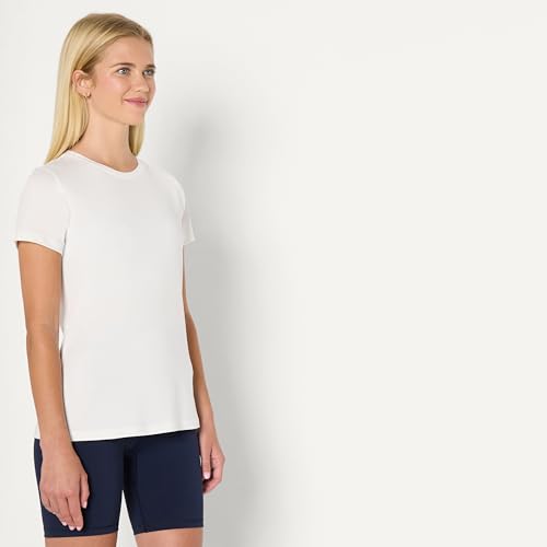 Image of Amazon Essentials Women's Active Quick Dry Tech Stretch Short-Sleeve Crewneck T-Shirt, Multipacks