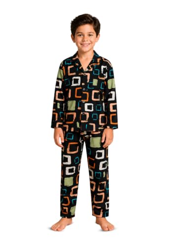 Image of 3BROS Kid's Pure Cotton Full Sleeves Night Suit /Dress for Boys /Girls Full Pajama & Top Sleep Suit Combo Set