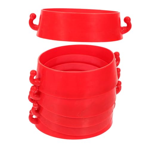 KICHOUSE Plastic Chain Barrier Accessories 6pcs Cone Connector Ring Traffic Cone Connector for Road Safety