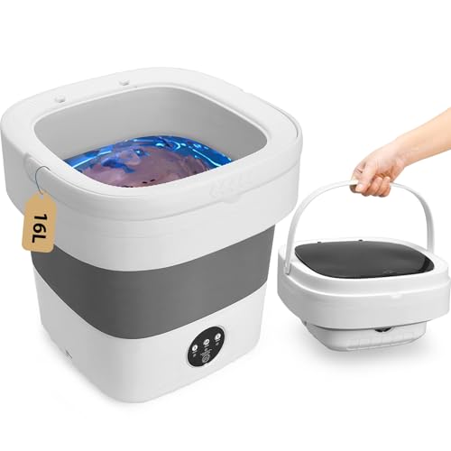 Portable Washing Machine, 16 L Mini Washer with 3 Modes Deep Cleaning for Underwear, Baby Clothes,...