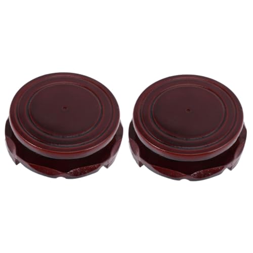 Yardwe 2pcs Wooden Plastic Plant Saucer fish tank plants succulent planters outdoor planter pots plant pots indoor small plant pots succulent plants pots cactus vase bracket