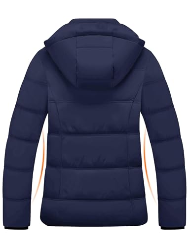 WULFUL Women's Winter Coats Lightweight Warm Thicken Puffer Jacket Waterproof Quilted Winter Jacket with Removable Hood2