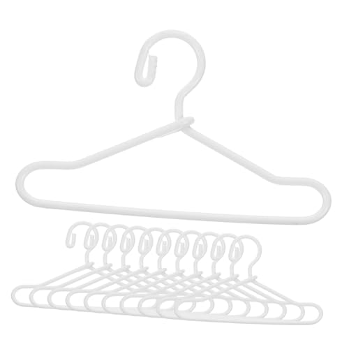 HEMOTON 20pcs Miniature Doll House Model Hanger Black Dollhouse Decoration People Miniature Hangers Ornaments Delicate Small Hangers Dolls Mini Dollhouse Hanger Doll Stand Alloy White