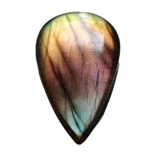 Pierre gemme labradorite naturelle taillée en poire 36mm de qualité supérieure