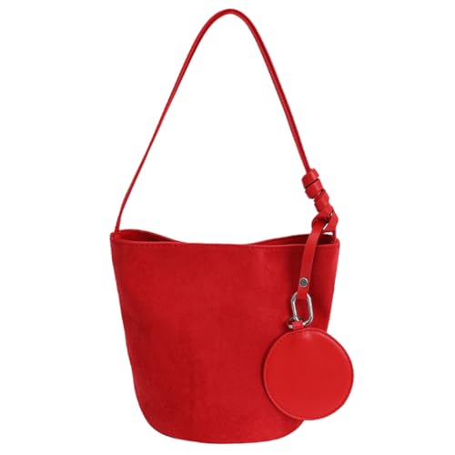 Slouchy Satchel PU Bucket Purses Large Capacity Trendy Shoulder Bags for Women Daily Use Travel