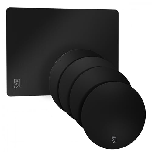 SCHMIDT & KRAMER Induktionsschutzmatte Set | Hitzebeständige Silikon-Glasfaser Herdabdeckung für Induktionsherd | Silikon Kochfeld Abdeckung | Induktionsmatte | 5-teiliges Set