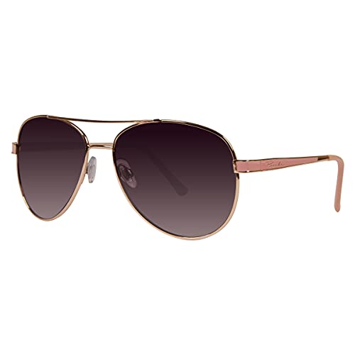 Piranha Sophia Aviator Sunglasses for Women with Pink Temple and Purple Gradient Lens