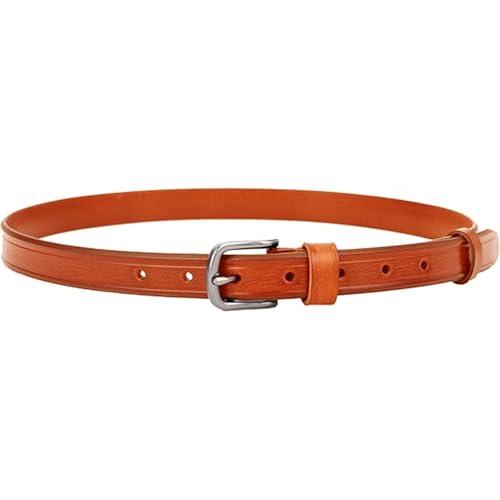 Jack&Chris Genuine Leather Casual Belt for Men with Texture Buckle Adjustable Belt for Cargo Pants Jeans4