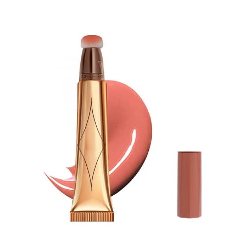Liquid Contour Beauty Wand, Highlighter And Bronzer Stick,Long Lasting & Smooth Natural Matte Finish,With Cushion Applicator Attached Easy To Blend. (02# Peach Pink) #TOP5