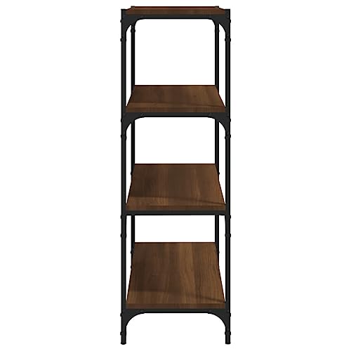 Solución elegante de roble marrón y metal para renovar la decoración del salón 8