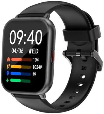 （14:30時点） RUIMEN スマートウォッチ iPhone アンドロイド対応 通話機能付き Smart Watch 歩数計 腕時計 着信＆メッセージ通知 懐中電灯 天気予報 音楽制御 100+種類運動モード 文字盤 IP68防水 長持ちバッテリー ストップウォッチ 目覚まし時計 長座注意 スマホ探す 日本語説明書 交換バンド付属