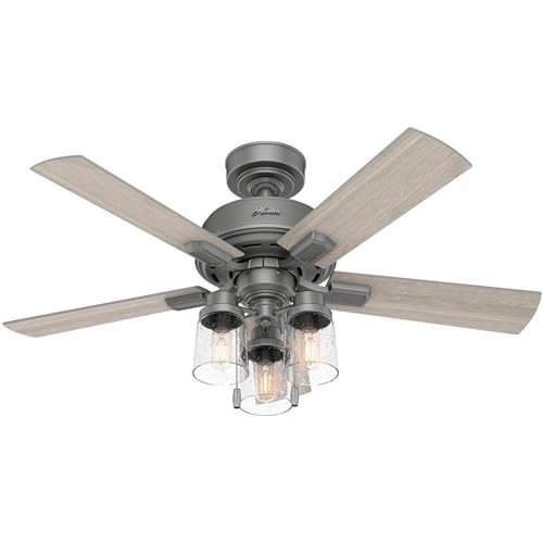 Hunter-Fan-Company-50649-Hartland-Ceiling-Fan-44-Matte-Silver-Finish Hunter Fan Company 50649 Hartland Ceiling Fan 44 Matte Silver Finish