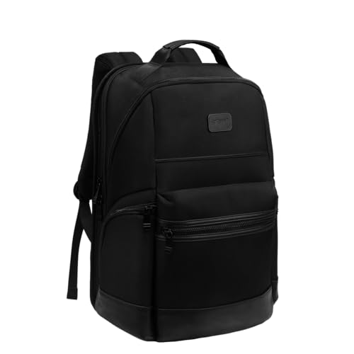 Image of F Gear Varello 23L Premium Black Tech Laptop Backpack|USB & Type-C Charging Ports|2 Compartments, 3 Pockets|Fits 17-inch Laptop|Water-Resistant, Tablet Sleeve, Luggage Strap|Work & Travel Backpack