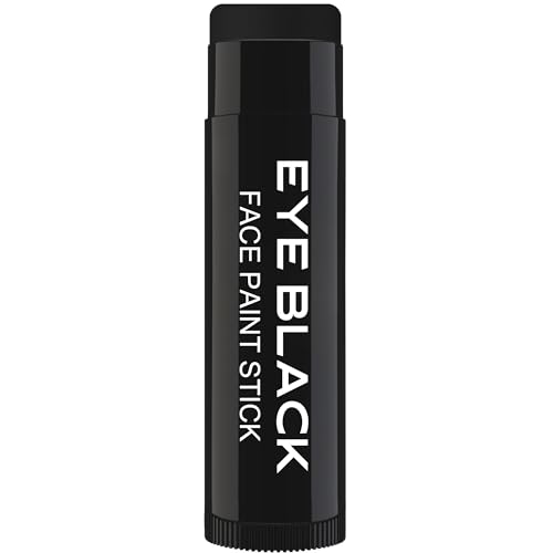 BLACK EYE BLACK STICK, Anti-Glare Eyeblack For Baseball Football Softball Lacrosse, Sweat-Proof Eye Black Grease Paint For Adults Kids, Smooth & Long Lasting, Rich Full Coverage Color
