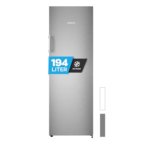 Heinrich´s Gefrierschrank 194 Liter, Temperatur:-14°C~-24°C, Freezer, No-Frost Schutz, 5x Gefrierschublade +1x Gefrierfach, LED-Display,Airflow, wechselbarer Türanschlag, Alarmfunktion, inox Heinrich´s Gefrierschrank 194 Liter, Temperatur:-14°C~-24°C, Freezer, No-Frost Schutz, 5x Gefrierschublade +1x Gefrierfach, LED-Display,Airflow, wechselbarer Türanschlag, Alarmfunktion, inox