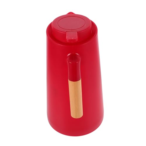 FUNOMOCYA Jarra térmica botella aislante término de café diseño nórdico capacidad termo para té cafetera espresso recipiente para bebidas Frasco de agua caliente el plastico rojo