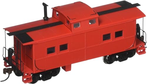 Bachmann Trains Painted, Unlettered - Caboose Red Northeast Steel Caboose. HO Scale, Silver