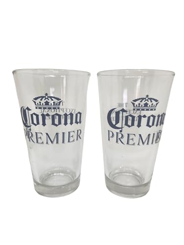 Corona Premier 16 Ounce Pint Glass - Set of 2