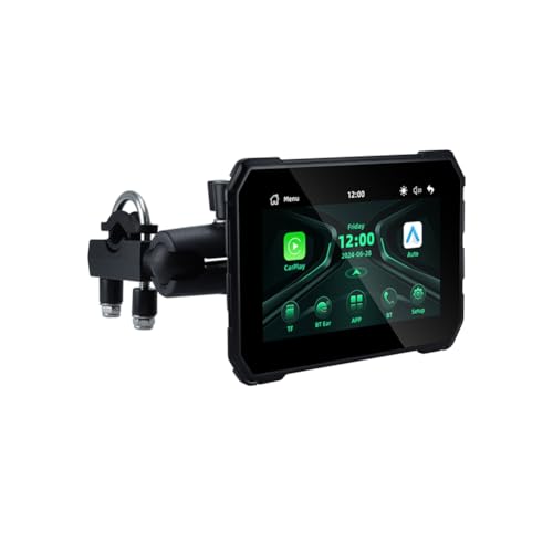 Pantalla digital para motocicleta portátil de 5.0 pulgadas compatible con Android Auto 6