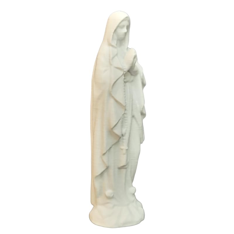 Estatua Virgen de Lourdes 5.5" Blanca Znet3D miniatura 1