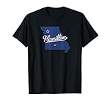 Hamilton Missouri MO Map T-Shirt